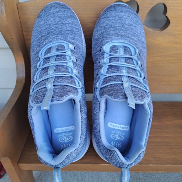 Athletic Works Shoes - Athletic Works Women's Blue Odor Control Slip-On Shoes, Size 9.5 W